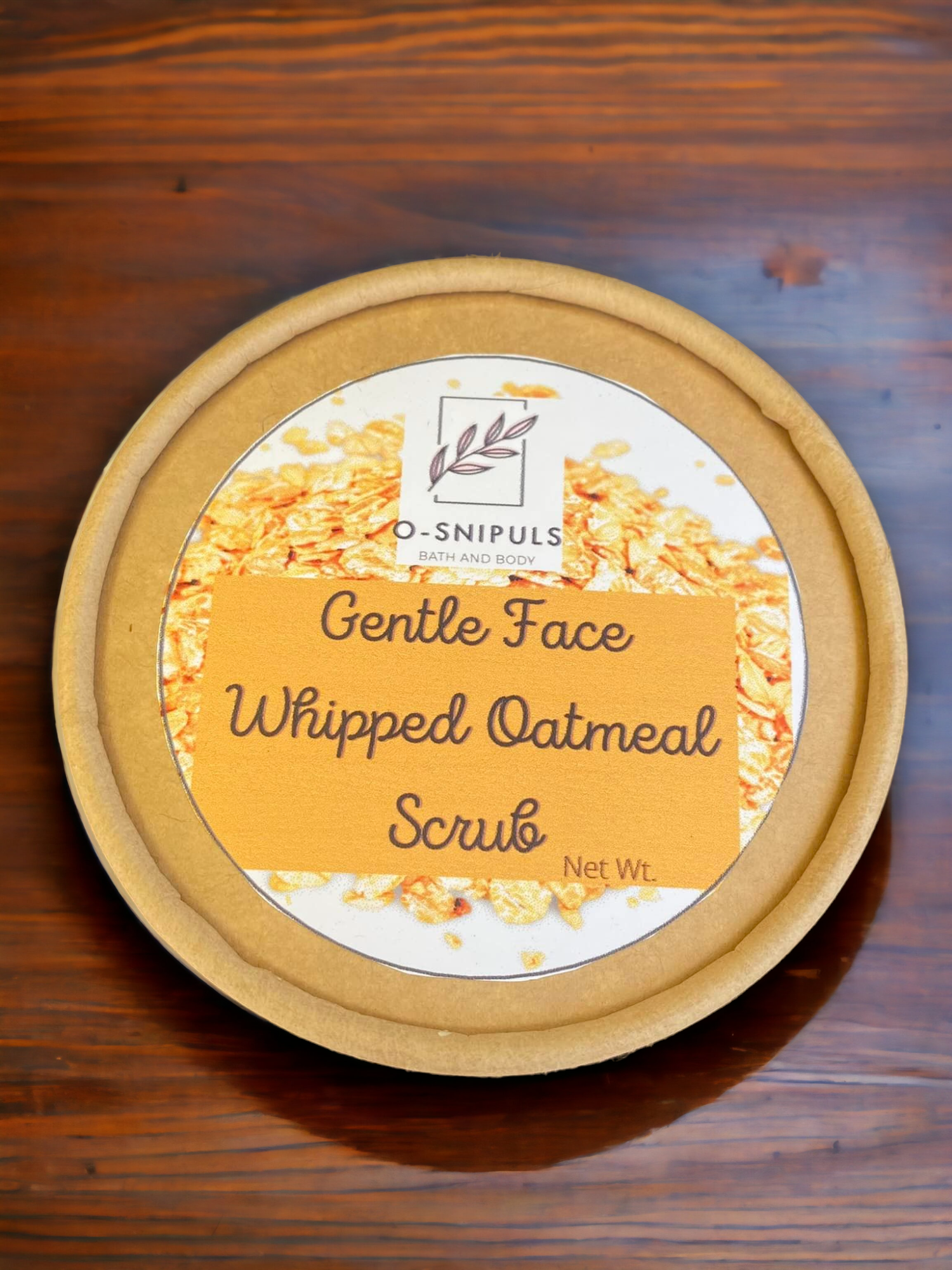 Oatmeal and "honey" gentle face scrub