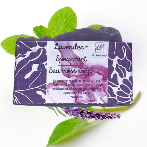 Lavender and spearmint sea moss soap