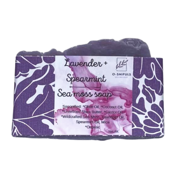 Lavender and spearmint sea moss soap