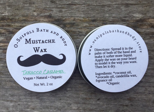 Tobacco caramel mustache wax