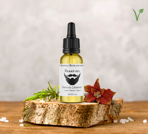 Tobacco caramel beard oil